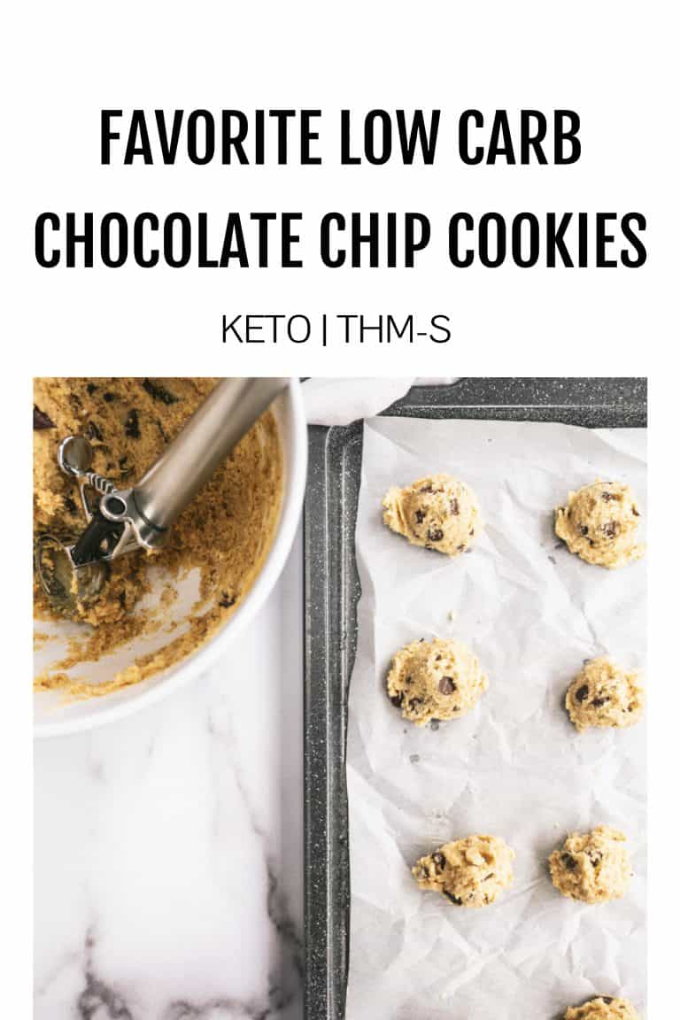 unbaked cookie dough on cookie sheet with mixing bowl beside