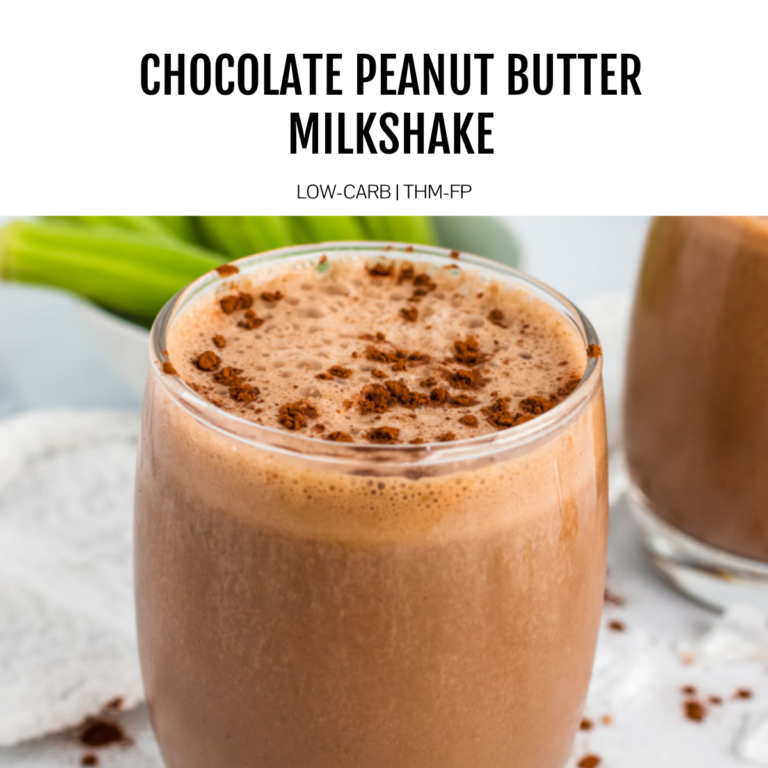 Secret Ingredient Chocolate Peanut Butter Milkshake {THM-FP, Low Carb, Sugar Free}