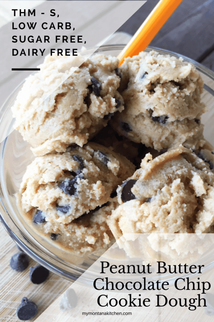 Peanut Butter Chocolate Chip Cookie Dough {THMS, Gluten Free, Sugar Free, My Montana Kitchen