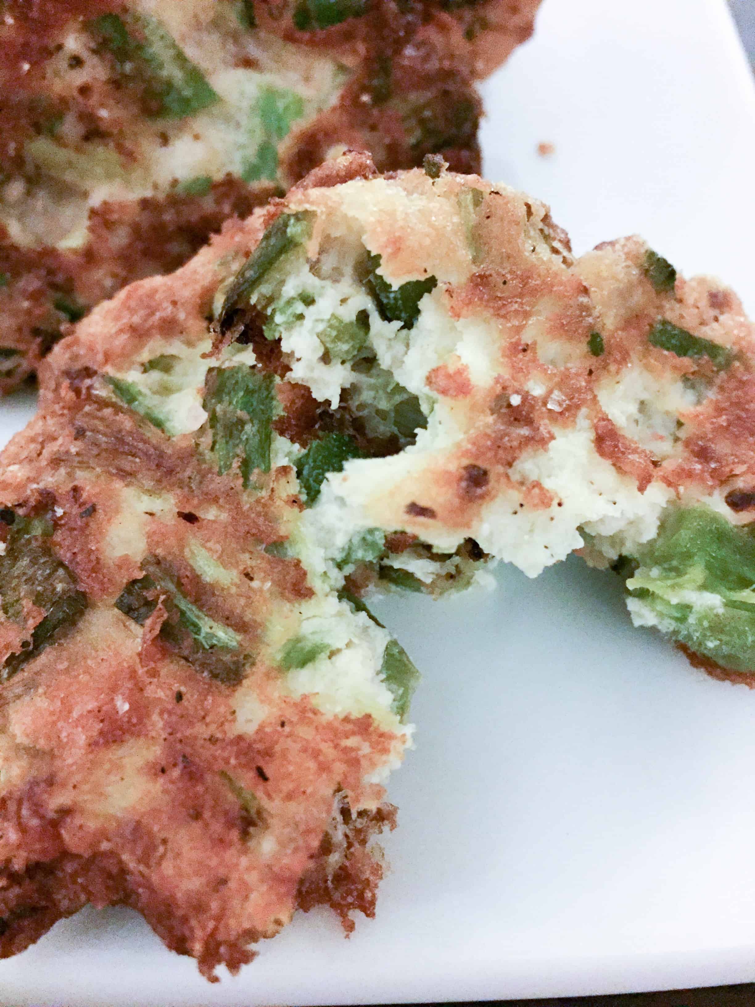 Okra Fritters {THM-S, Low Carb, Gluten Free}