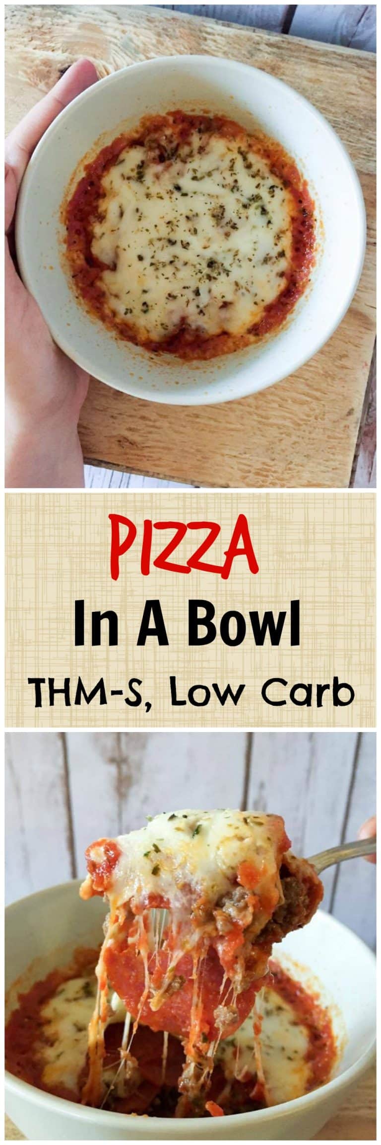 Pizza in a Bowl {Low Carb, THMS} My Montana Kitchen