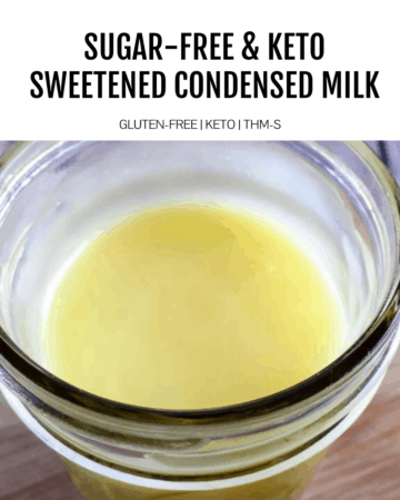 Sugar-Free & keto Sweetened condensed milk in glass mason jar