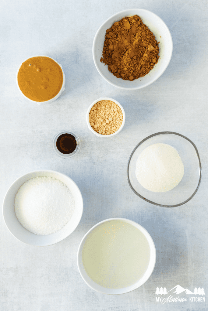 ingredients for chocolate peanut butter collagen fudge