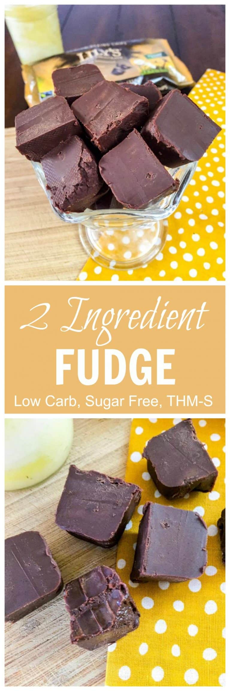 2 Ingredient Fudge (Low Carb, Sugar Free, THM-S)