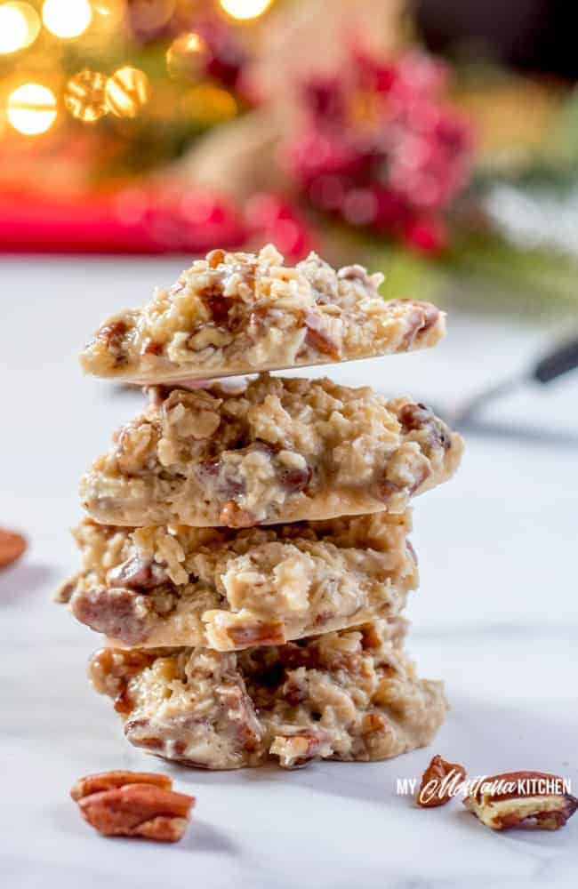 Holiday Praline No-Bake Cookies