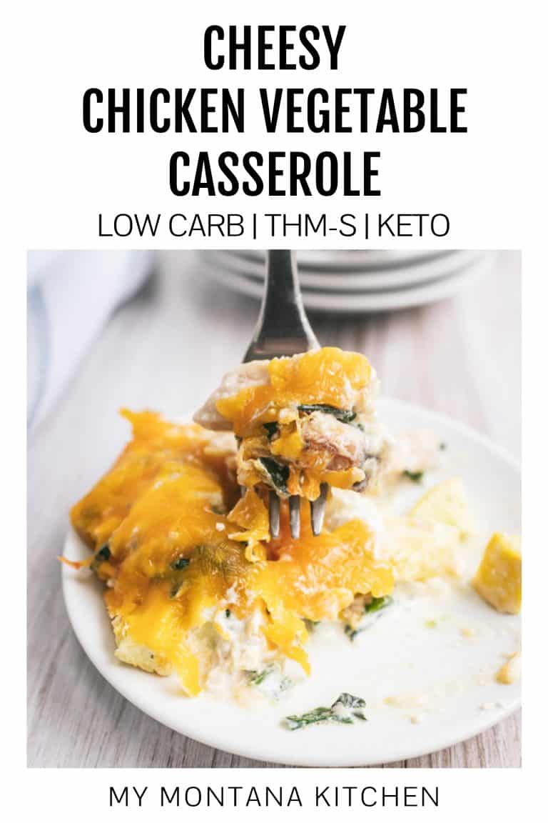 Cheesy Chicken Vegetable Casserole (Easy, Healthy, Keto, Low Carb)