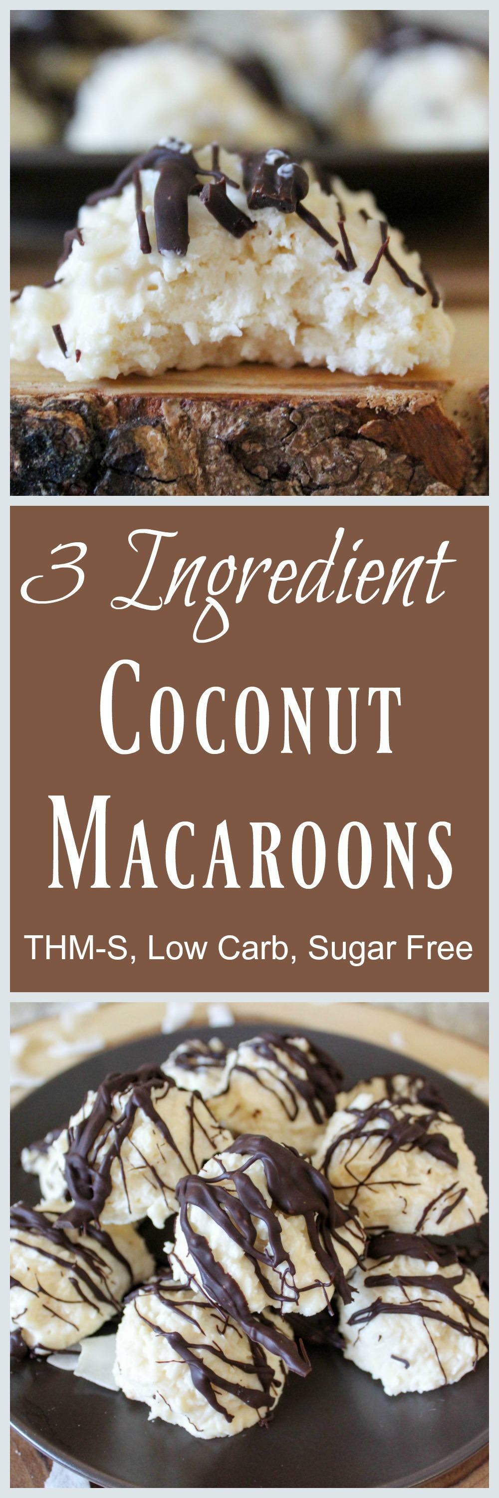 3-Ingredient Coconut Macaroons (THM-S, Low Carb, Sugar Free)