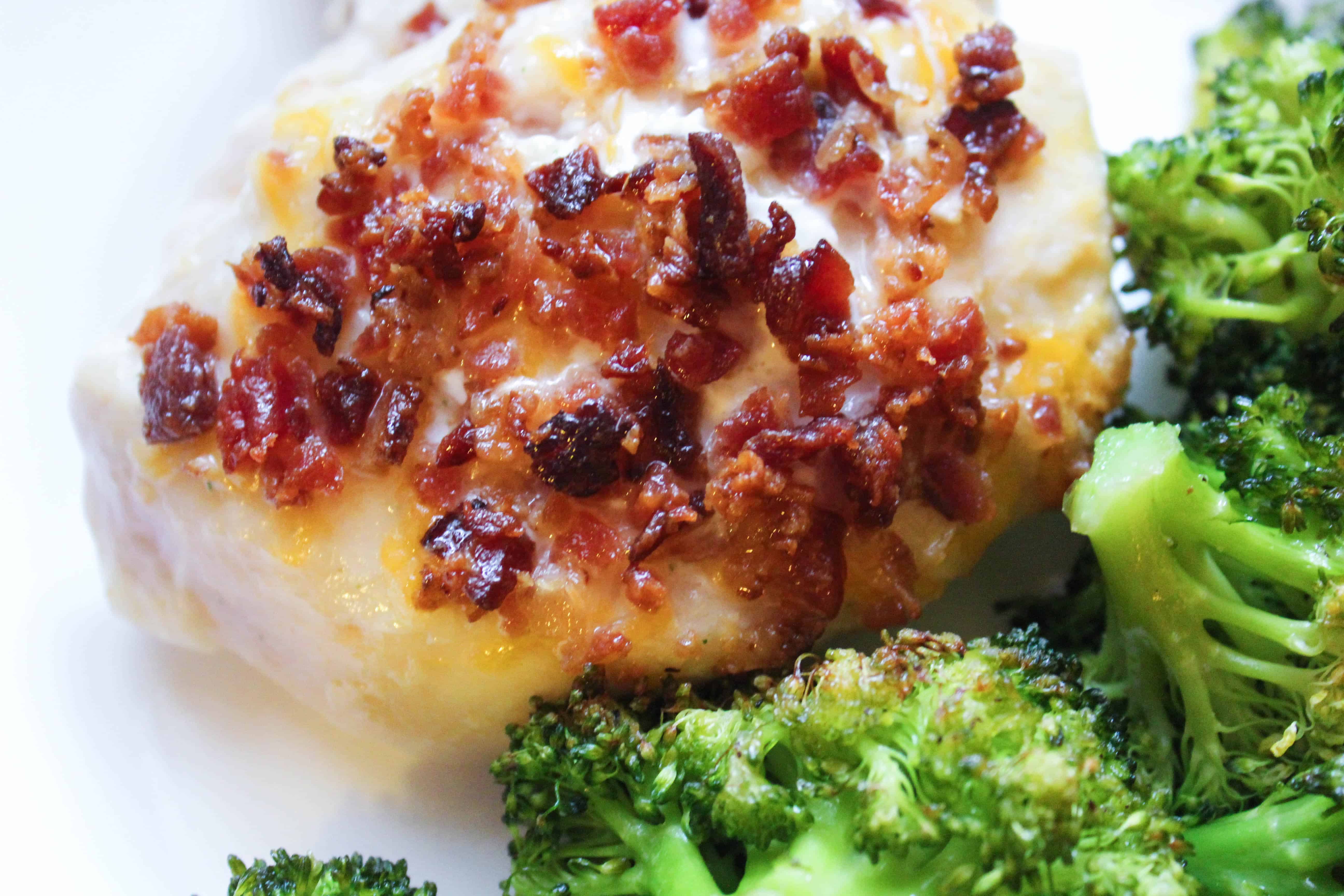 5 Minute Cheesy Bacon Chicken (THM-S, Low Carb)