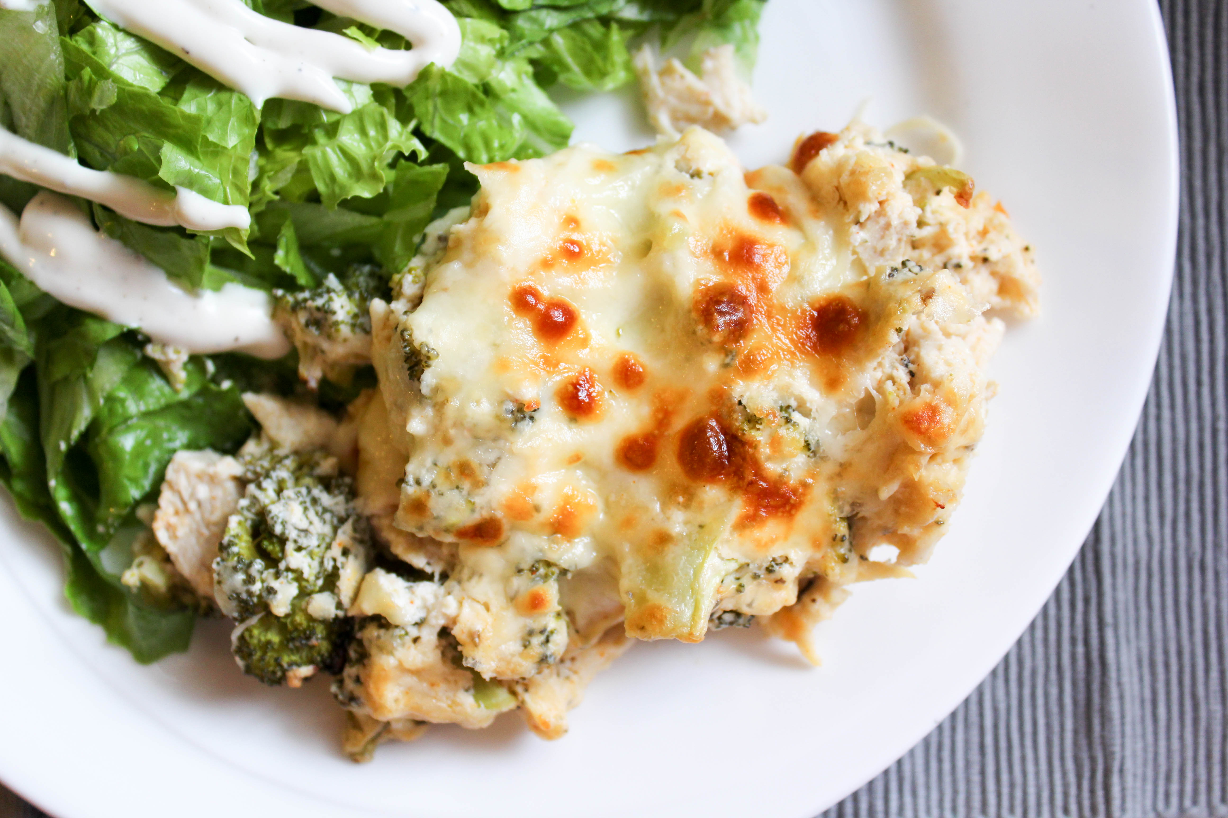 Cheesy Chicken and Broccoli Casserole (THM-S, Low Carb_