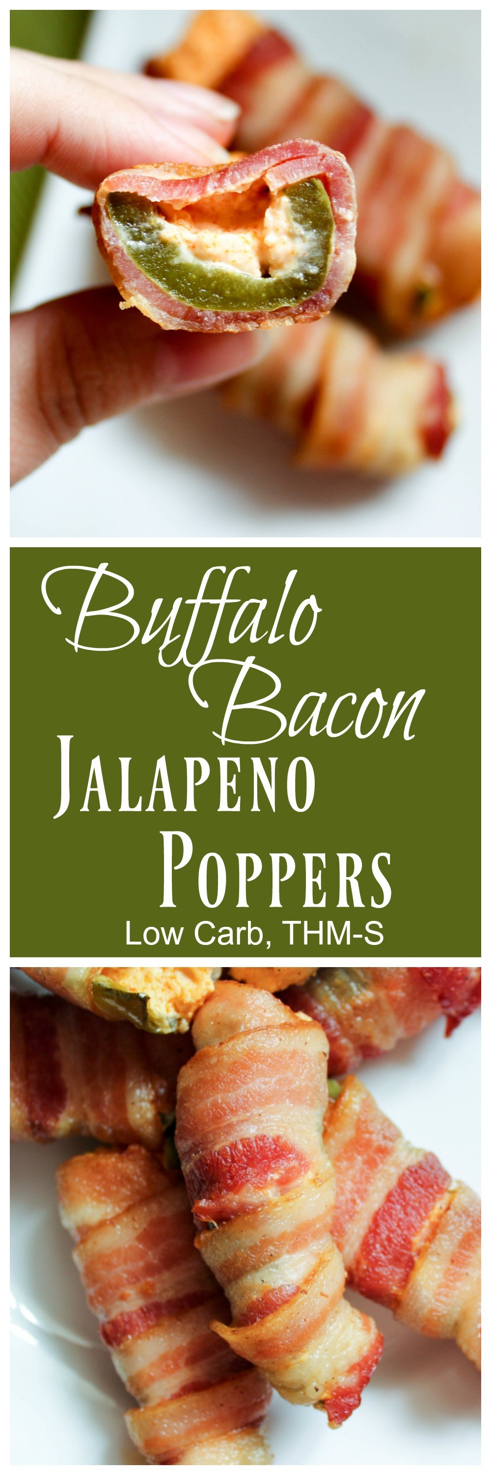 Buffalo Bacon Jalapeno Poppers (Low Carb, THM-S)