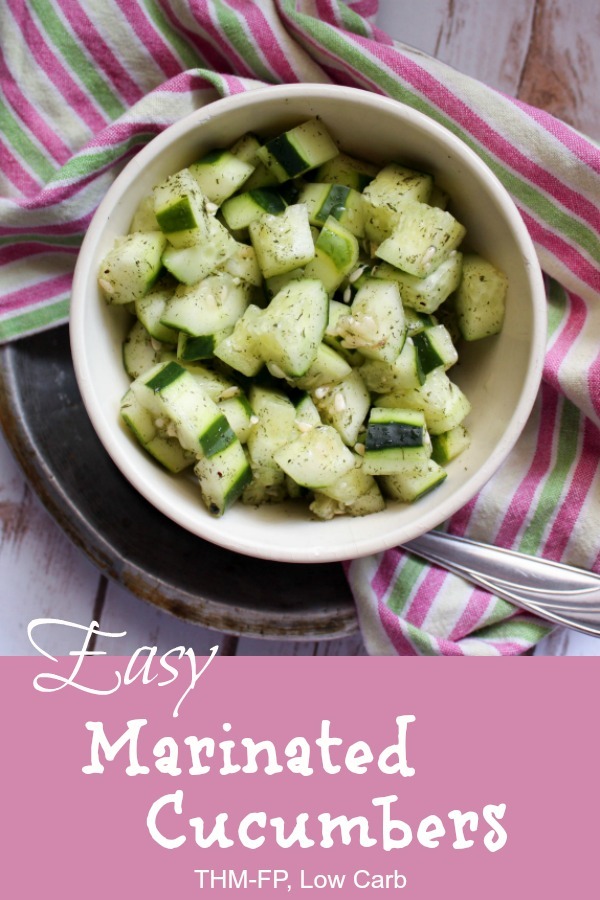 Easy Marinated Cucumbers {THM-FP, Low Carb}