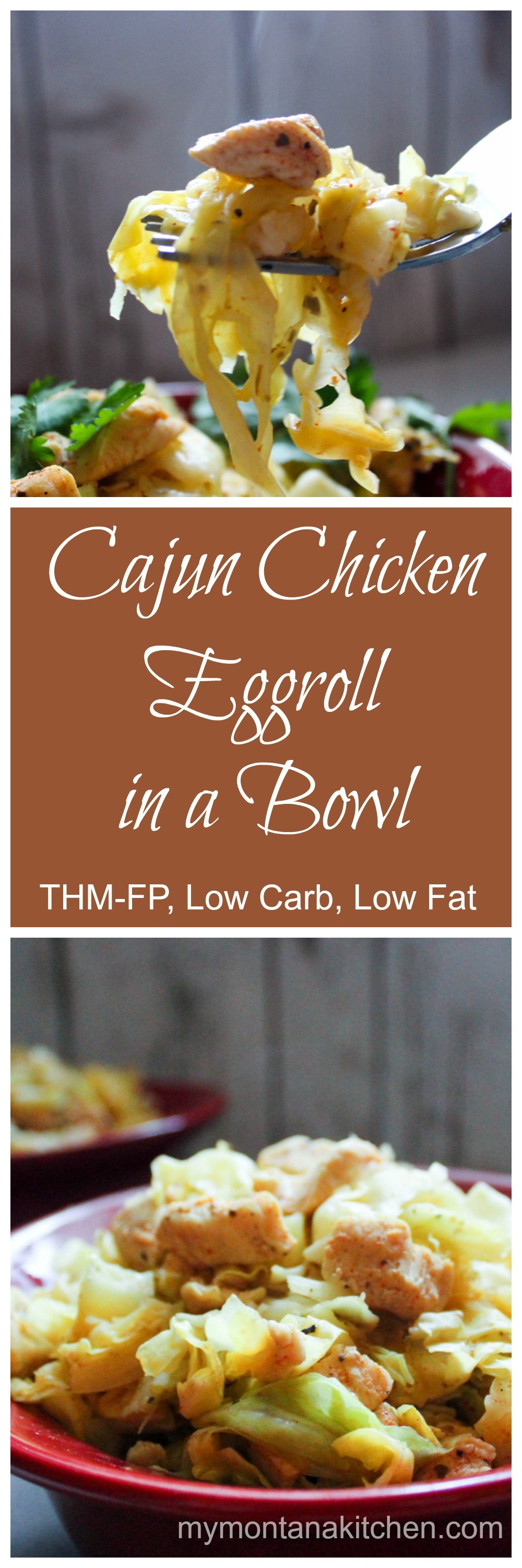 Cajun Chicken Eggroll in a Bowl (THM-FP, Low Carb, Low Fat)