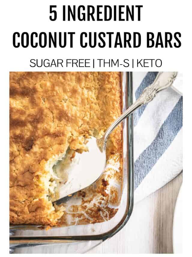 5 Ingredient Coconut Custard Bars