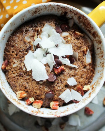 German Chocolate Muffin in a Mug (THM-S, Low Carb, Sugar Free)