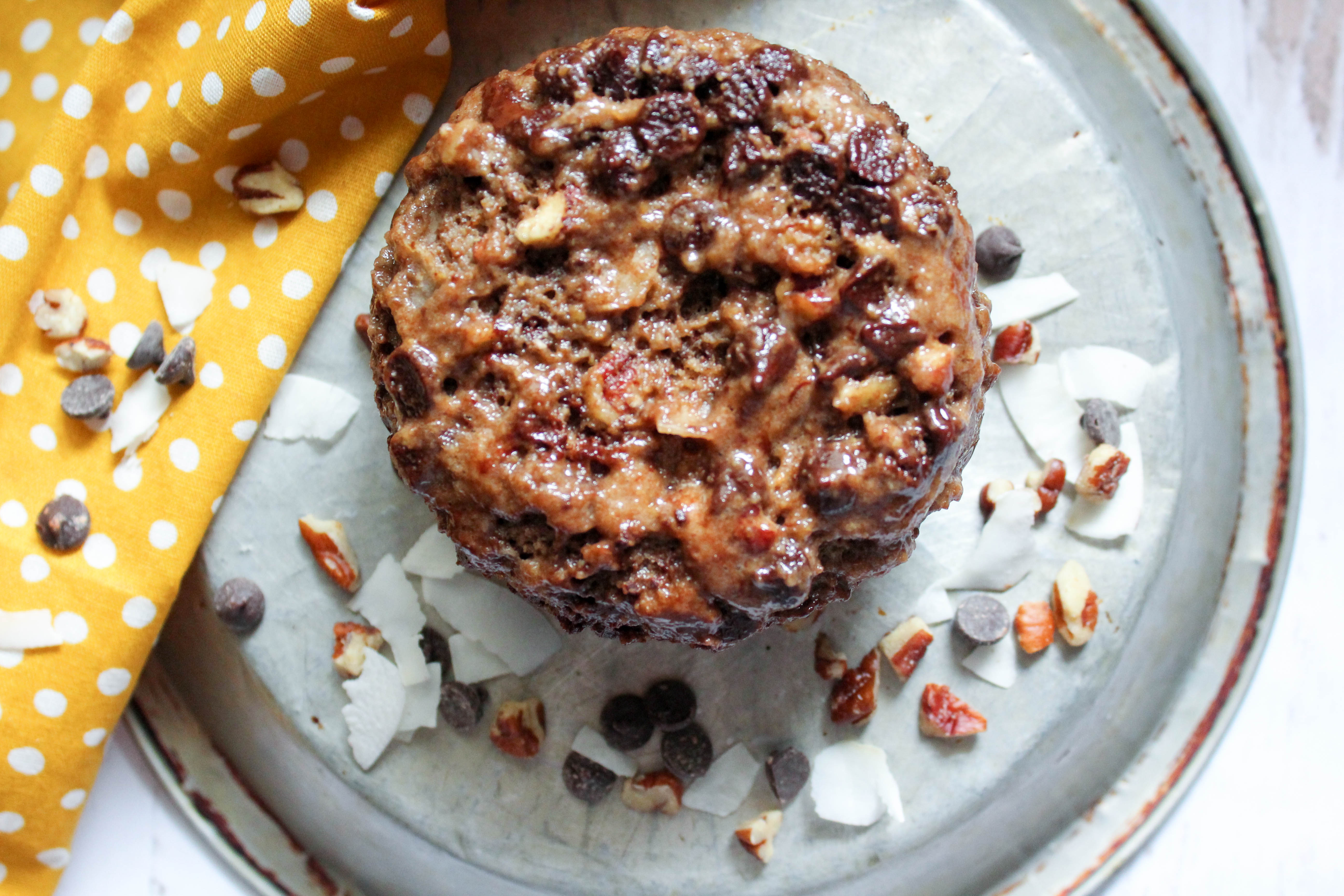 German Chocolate Muffin in a Mug (THM-S, Low Carb, Sugar Free)