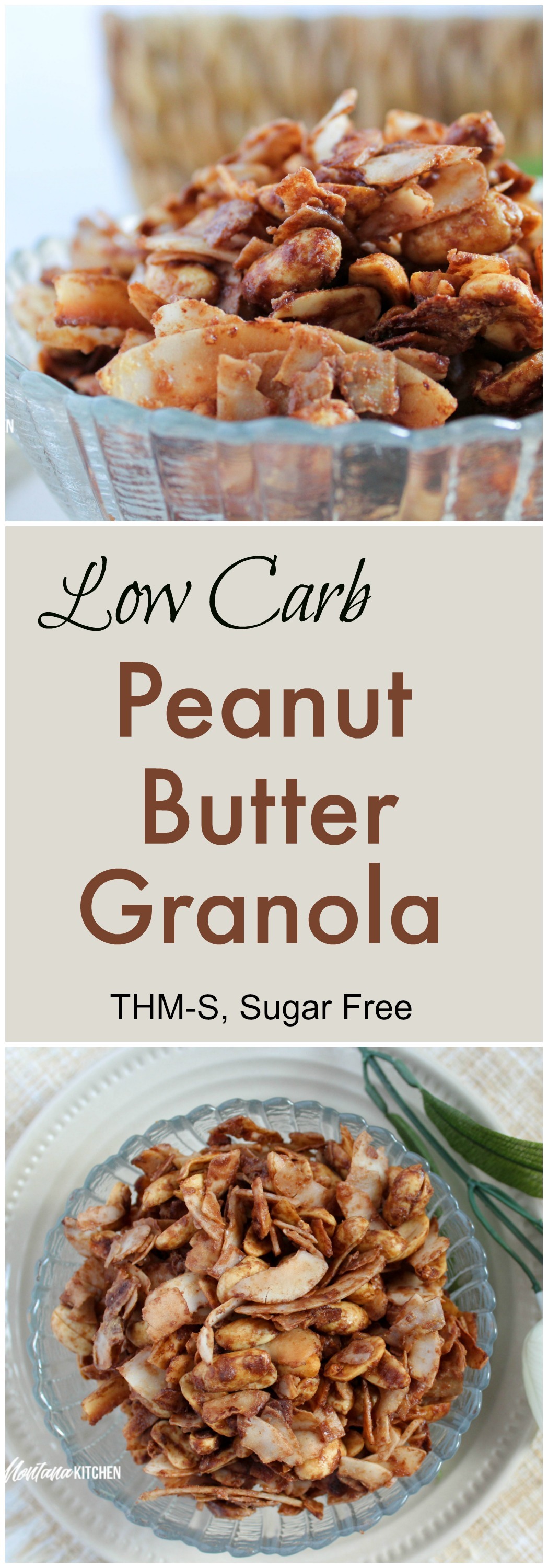 Low Carb Peanut Butter Granola (THM-S, Sugar Free)