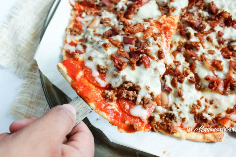 Low Carb Triple Meat Pizza (THMS) My Montana Kitchen
