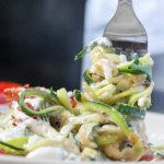 Speedy Zucchini Bacon Alfredo (THM-S, Low Carb)