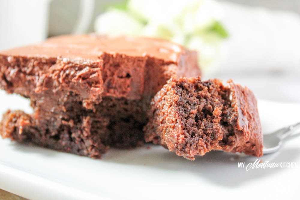 Triple Chocolate Fudge Cake (Low Carb, Sugar Free, THM-S)