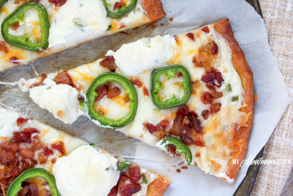 Low Carb Bacon Jalapeno Popper Pizza (THM-S)