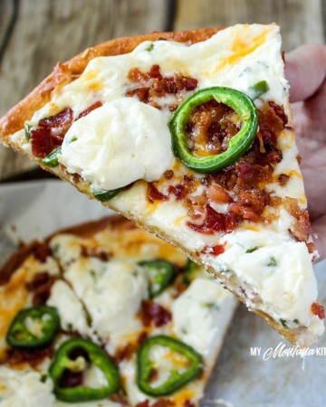 Low Carb Bacon Jalapeno Popper Pizza (THM-S)