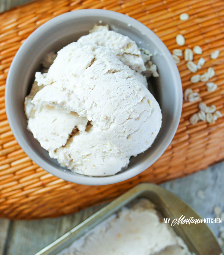 Oatmeal Cookie Frozen Yogurt (THM-E, Sugar Free, Low Fat)