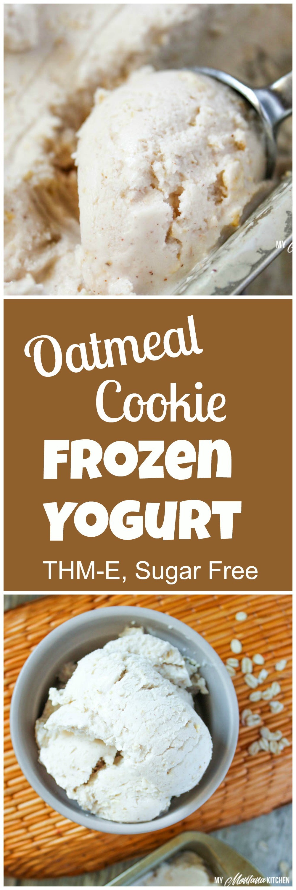 Oatmeal Cookie Frozen Yogurt (THM-E, Sugar Free, Low Fat)