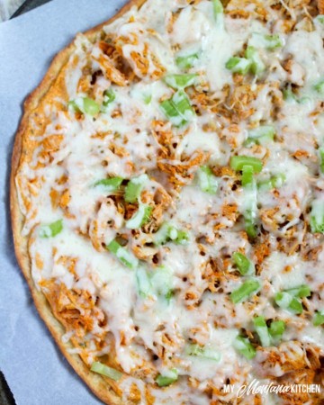 Low Carb Buffalo Chicken Pizza (THM-S, Gluten Free)