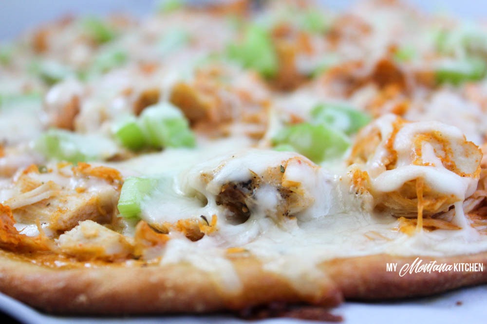 Low Carb Buffalo Chicken Pizza (THM-S, Gluten Free)