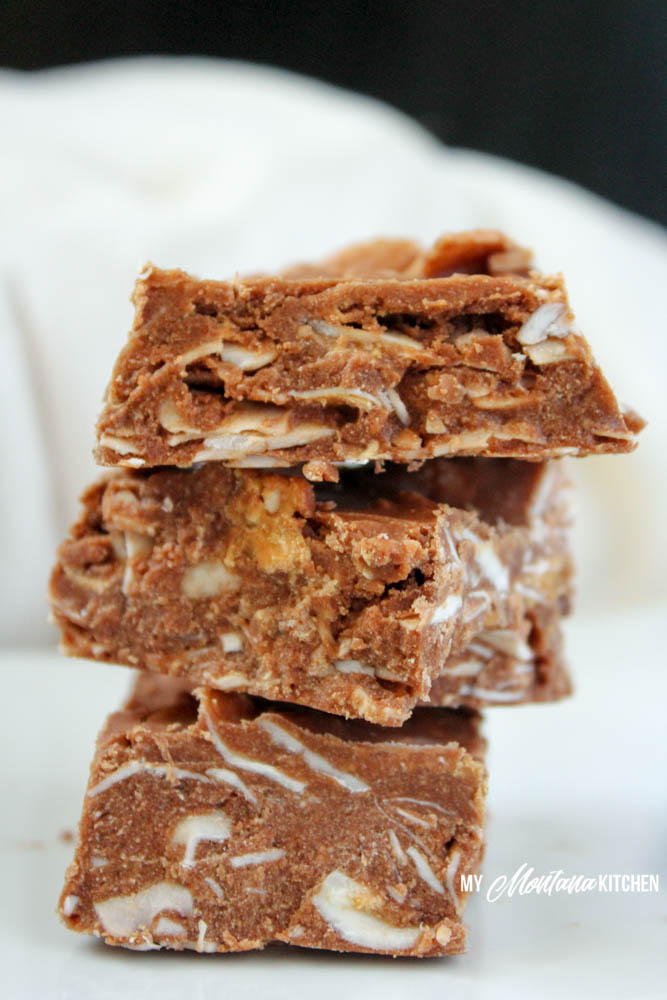 No-Bake Collagen Fudge Bars (Low Carb, Sugar Free, THM-S)