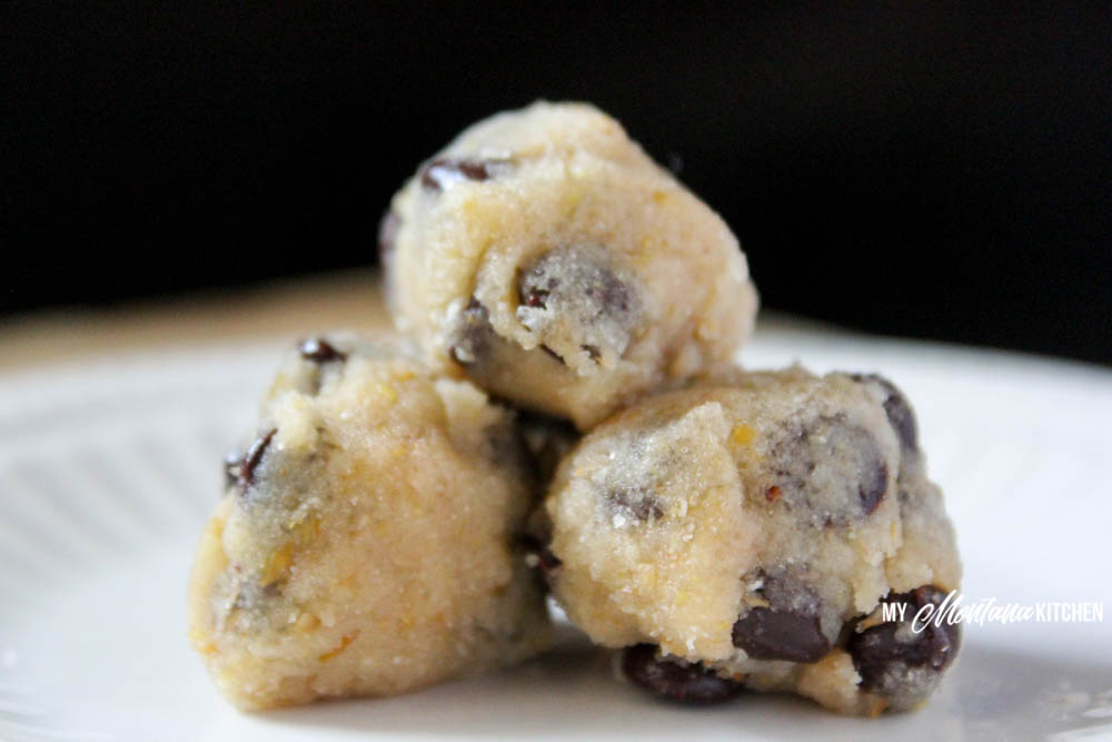 Chocolate Chip Cookie Dough Truffles (Low Carb, Sugar Free, THM-S)