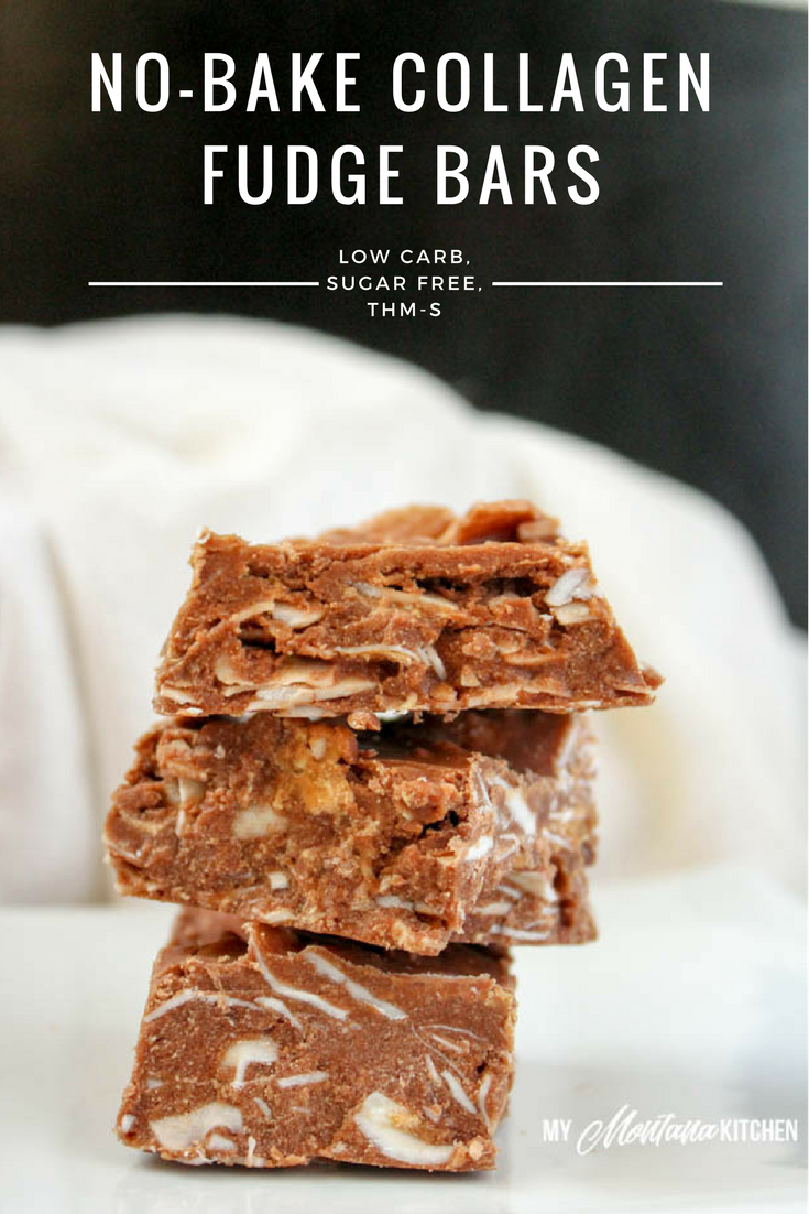 No-Bake Collagen Fudge Bars (Low Carb, Sugar Free, THM-S)