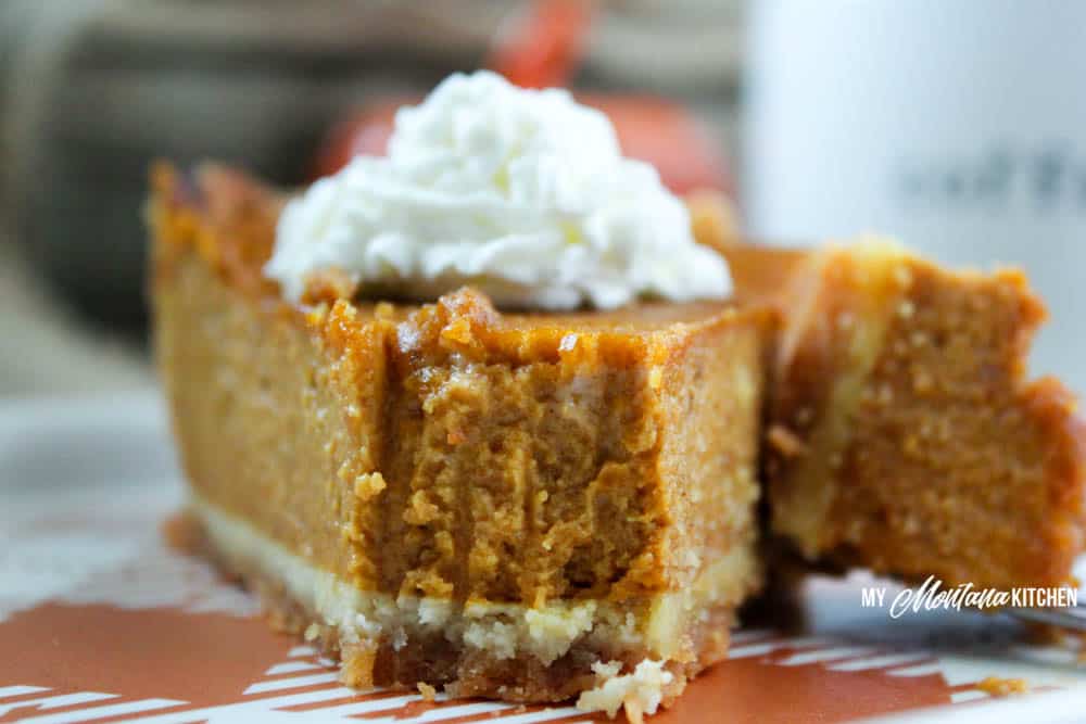 Low Carb Pumpkin Pie (Sugar Free, THM-S) #pumpkinpie #pumpkin #lowcarb #sugarfree #thm #glutenfree