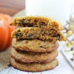 Pumpkin Chocolate Chip Cookies (Low Carb, Sugar Free, Gluten Free, THM-S) #pumpkin #pumpkincookie #chocolatechipcookie #lowcarb #trimhealthymama #thms #sugarfree #healthycookie