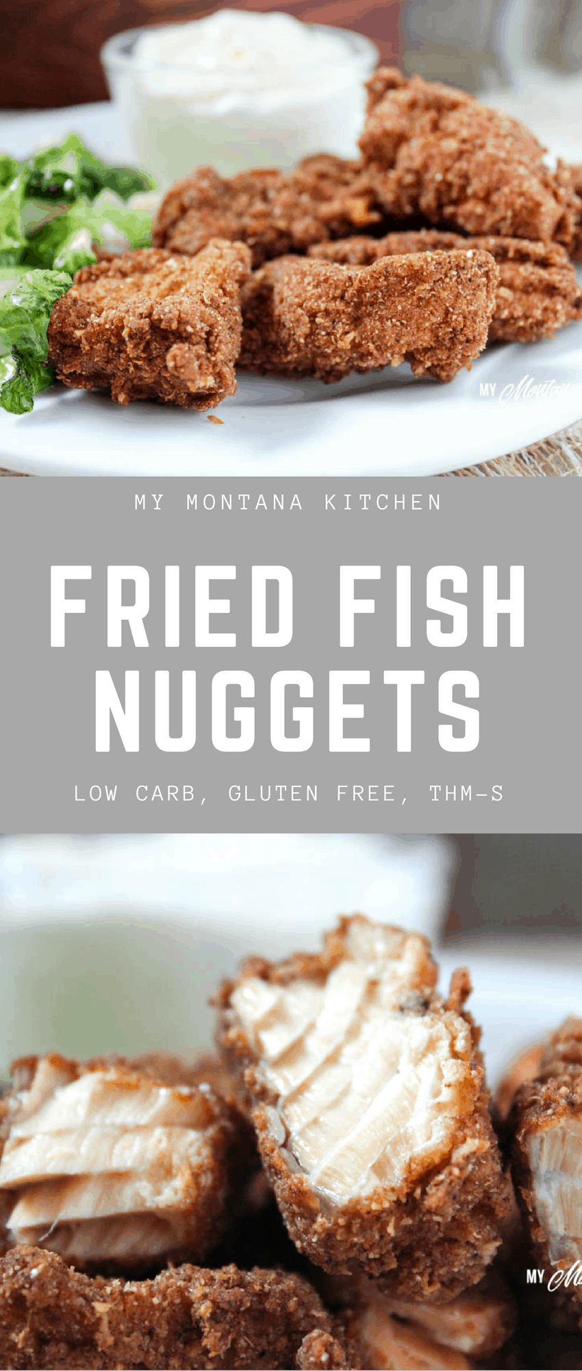 Low Carb Fried Fish Nuggets (Gluten Free, THM-S) #trimhealthymama #thm #friedfish #lowcarb #glutenfree #fishnuggets 