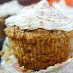 Pumpkin Spice Cupcakes with Maple Cream Cheese Frosting (Low Carb, Sugar Free, THM-S) #trimhealthymama #thms #thm #pumpkinspice #maple #lowcarb #sugarfree #glutenfree