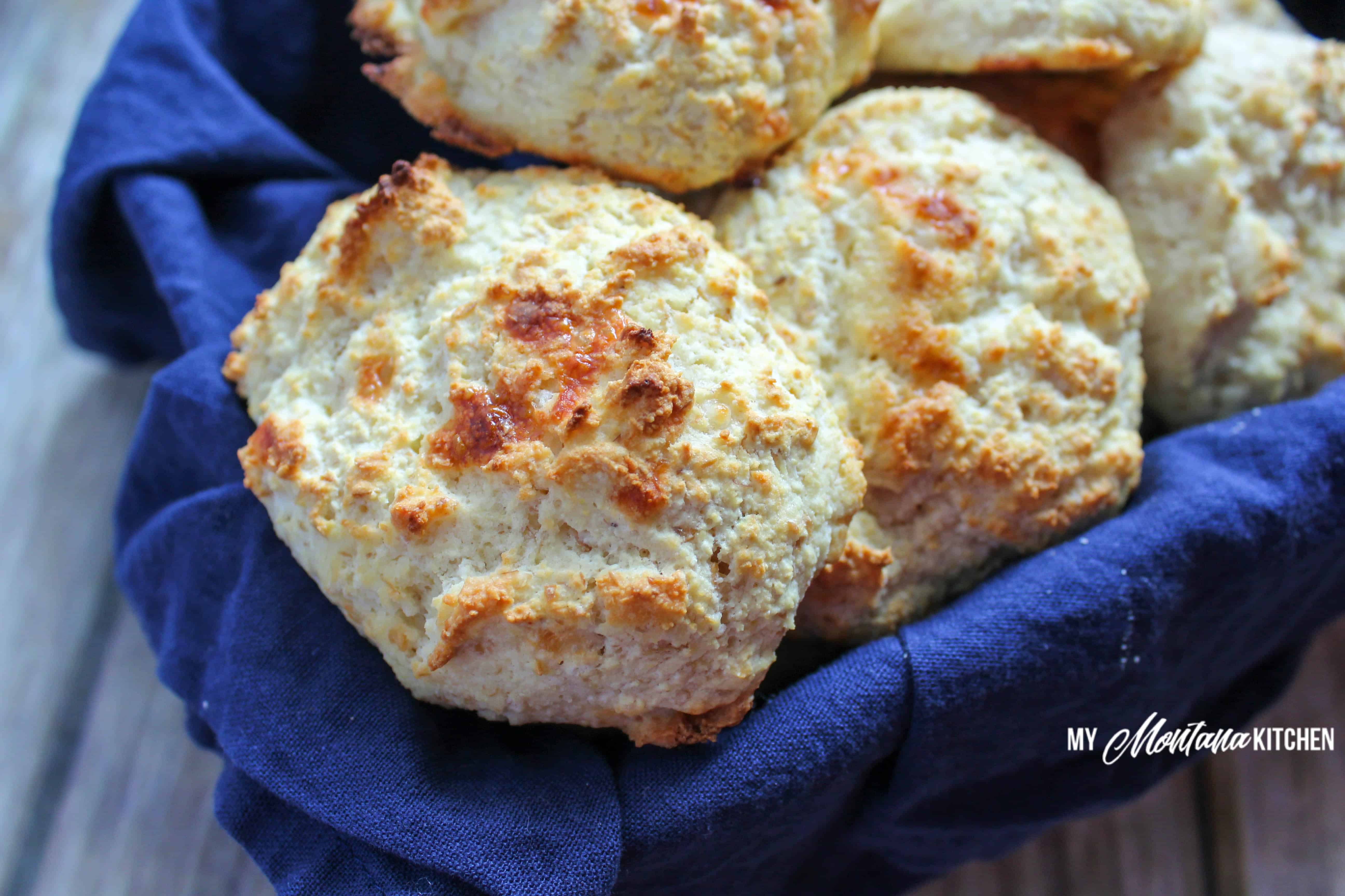 Low Carb Biscuits (THM-S, Gluten Free, Keto) #trimhealthymama #thm #thm-s #biscuits #lowcarb #keto #lowcarbbiscuit #mymontanakitchen