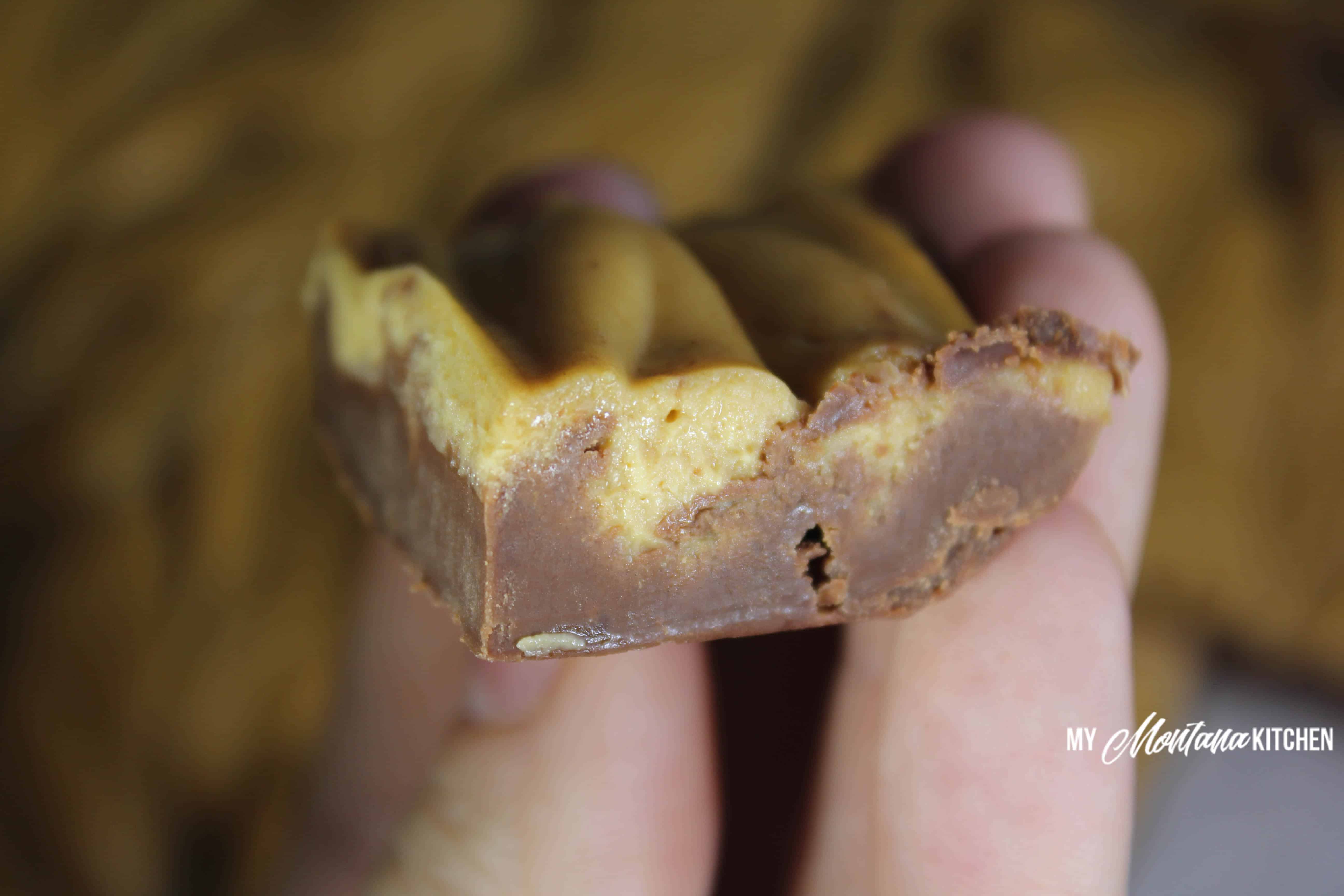 Chocolate Peanut Butter Fudge (Low Carb, Sugar Free, THM-S) #trimhealthymama #thm #fudge #chocolate #peanutbutter #sugarfree #lowcarb #mymontanakitchen
