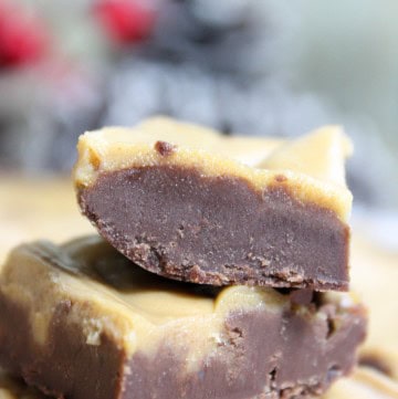 Chocolate Peanut Butter Fudge (Low Carb, Sugar Free, THM-S) #trimhealthymama #thm #fudge #chocolate #peanutbutter #sugarfree #lowcarb #mymontanakitchen