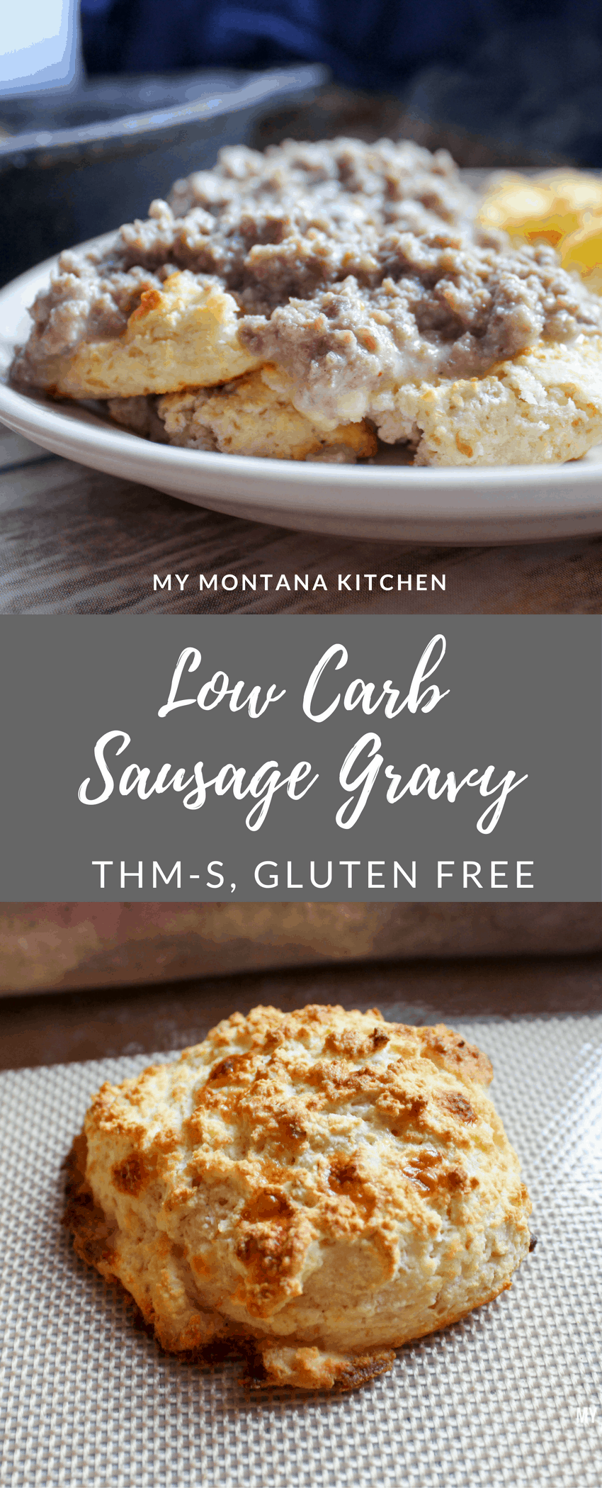 Low Carb Sausage Gravy (THM-S, Gluten Free) #trimhealthymama #thm #thm-s #lowcarb #lowcarbgravy #sausage #sausagegravy #mymontanakitchen