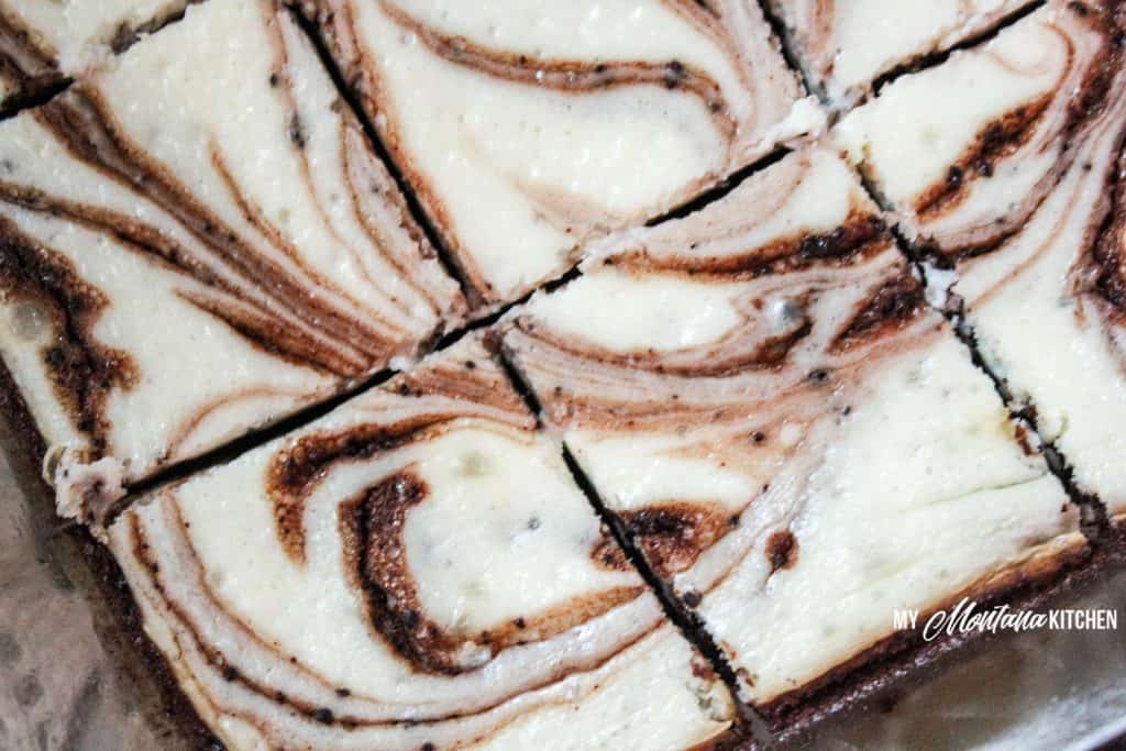 Peppermint Cheesecake Brownies (Low Carb, Sugar Free, THM-S) #trimhealthymama #thm #thms #brownies #peppermint #cheesecake #lowcarb #sugarfree #keto #glutenfree