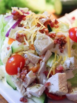 Easy Lunch Ideas - Basic Wedge Salad (THM, Low Carb) #trimhealthymama #thmlunch #quicklunch #easylunchideas