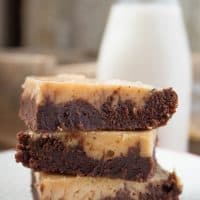 Peanut Butter Swirl Brownies (Low Carb, Sugar Free, Gluten Free, THM-S) #trimhealthymama #thm #thms #peanutbutter #brownie #glutenfree #sugarfree #lowcarb #healthy