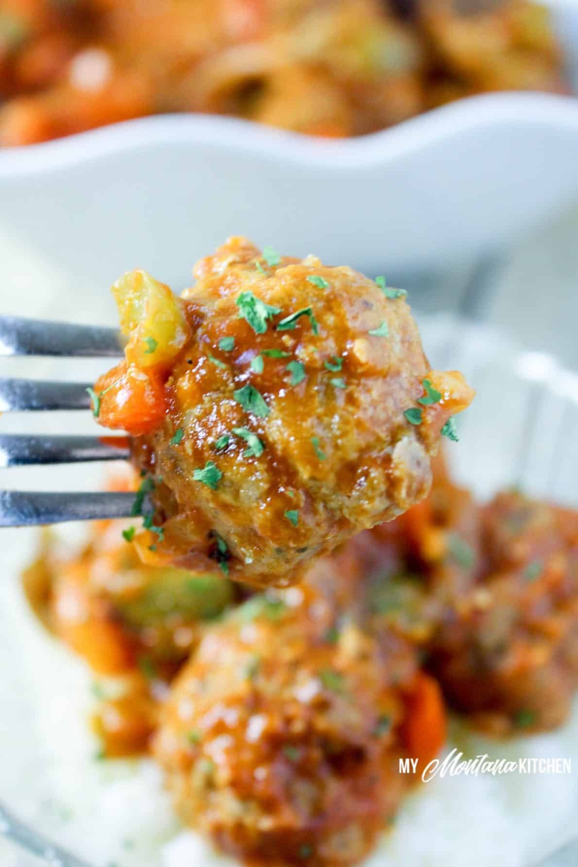 Sweet and Sour Meatballs (Low Carb) My Montana Kitchen
