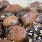 Baked Mushrooms with Butter and Thyme (Low Carb, Keto, THM-S) #trimhealthymama #thm #thms #lowcarb #keto #mushrooms #bakedmushrooms #thmsidedishes #glutenfree