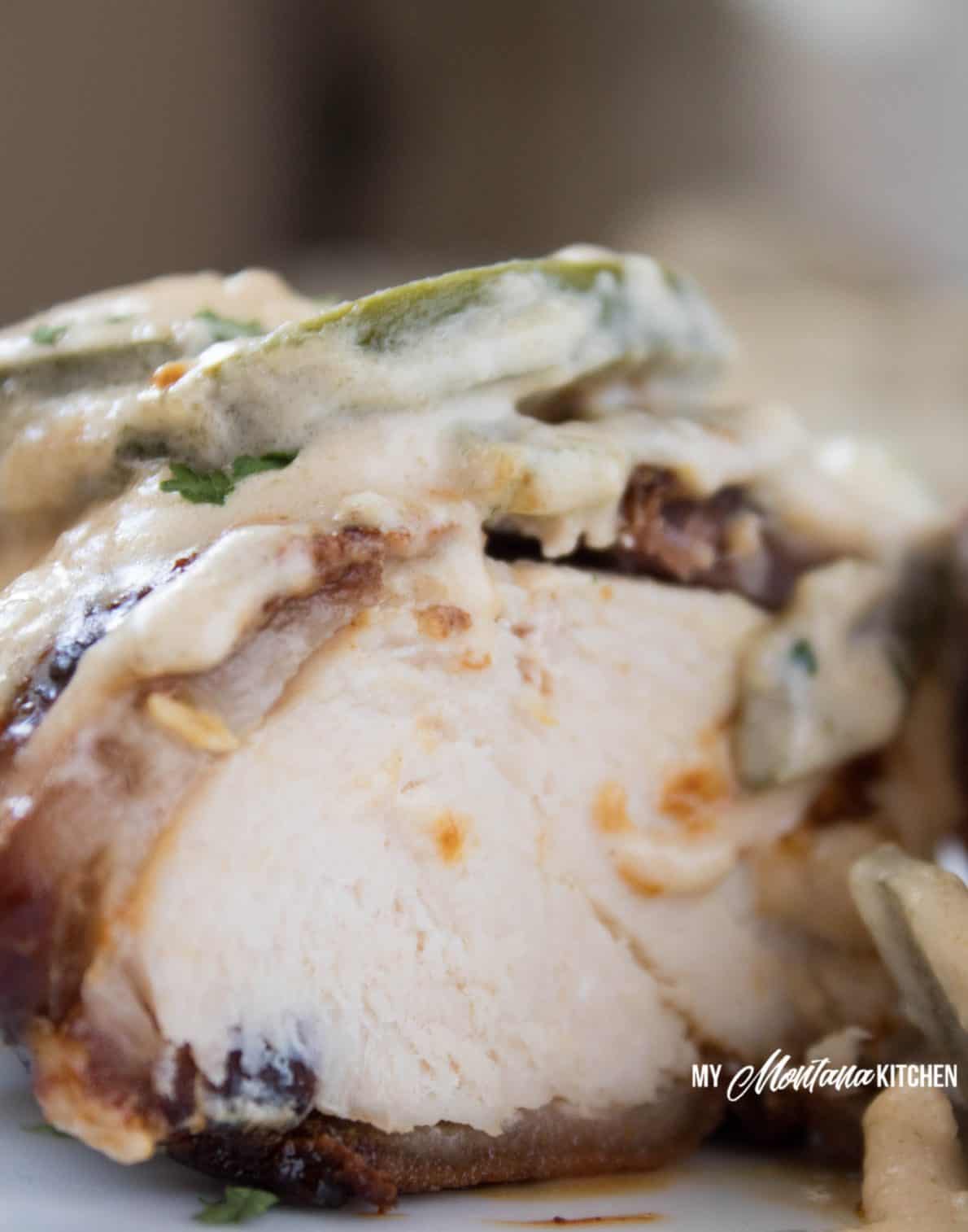 Bacon Wrapped Chicken with Jalapeño Cream Sauce | My Montana Kitchen