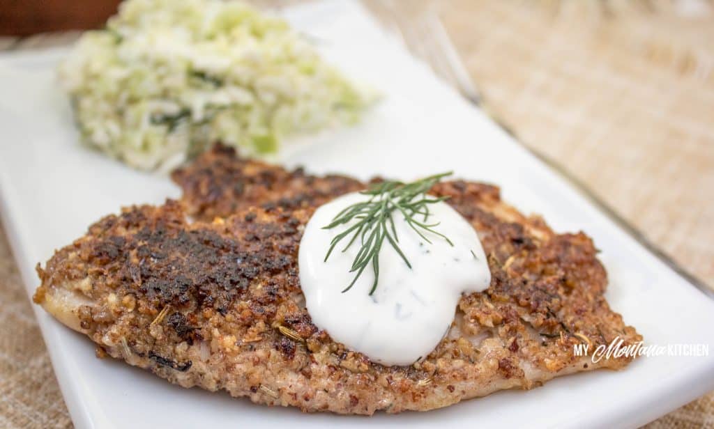 Pecan Crusted Tilapia with Lime Dill Sauce My Montana Kitchen