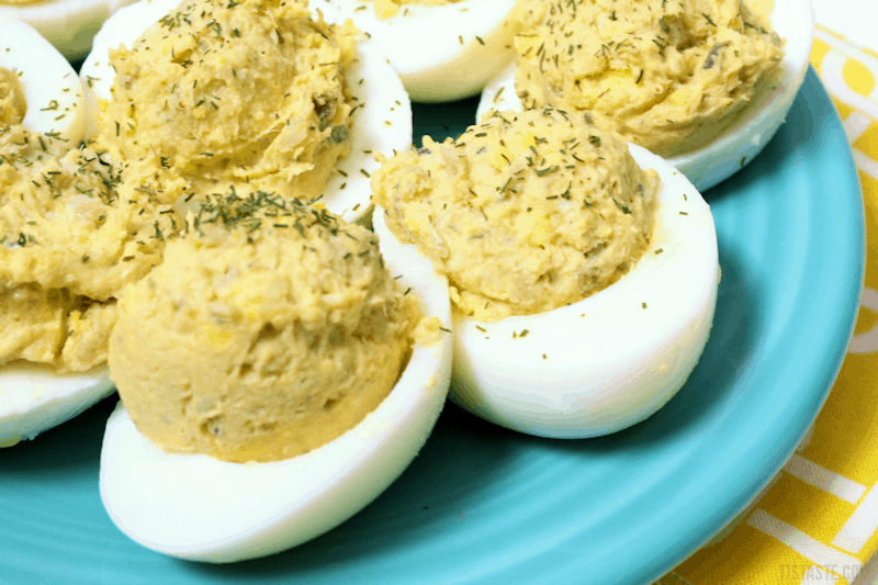 10 Deviled Egg Recipes for Easter (Low Carb, Keto, THM-S) #trimhealthymama #thm #keto #lowcarb #deviledeggs #eggs #easter