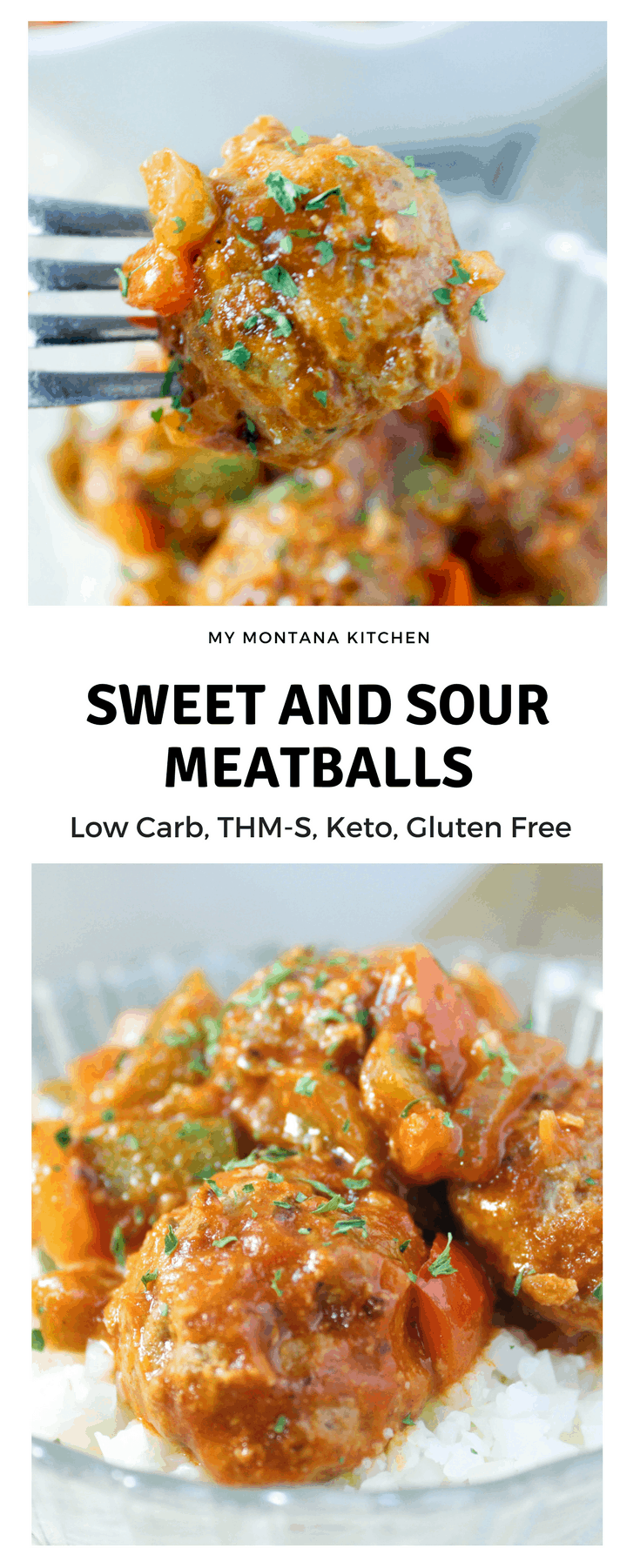 Sweet and Sour Meatballs (THM-S, Low Carb) #trimhealthymama #thm #thms #lowcarb #keto #sweetandsour #meatballs #glutenfree #sugarfree #dairyfree