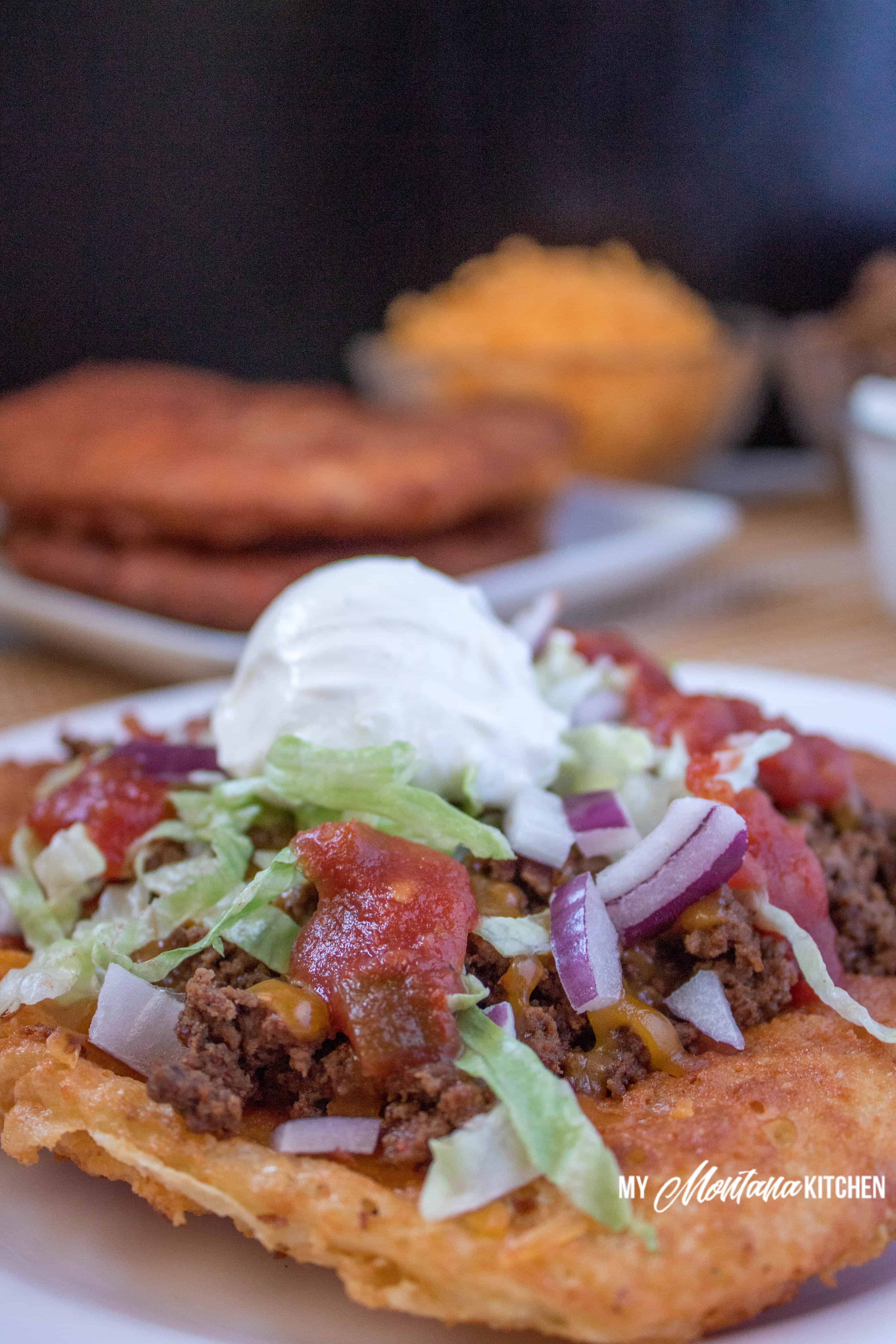 Indian Fry Bread (Low Carb) #trimhealthymama #thm #thms #keto #navajofrybread #indianfrybread #frybread #glutenfree